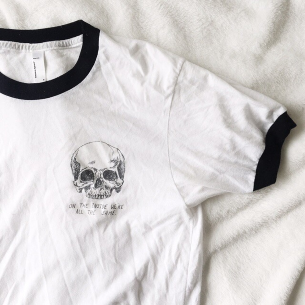 “on the inside we’re all the same” graphic tee
